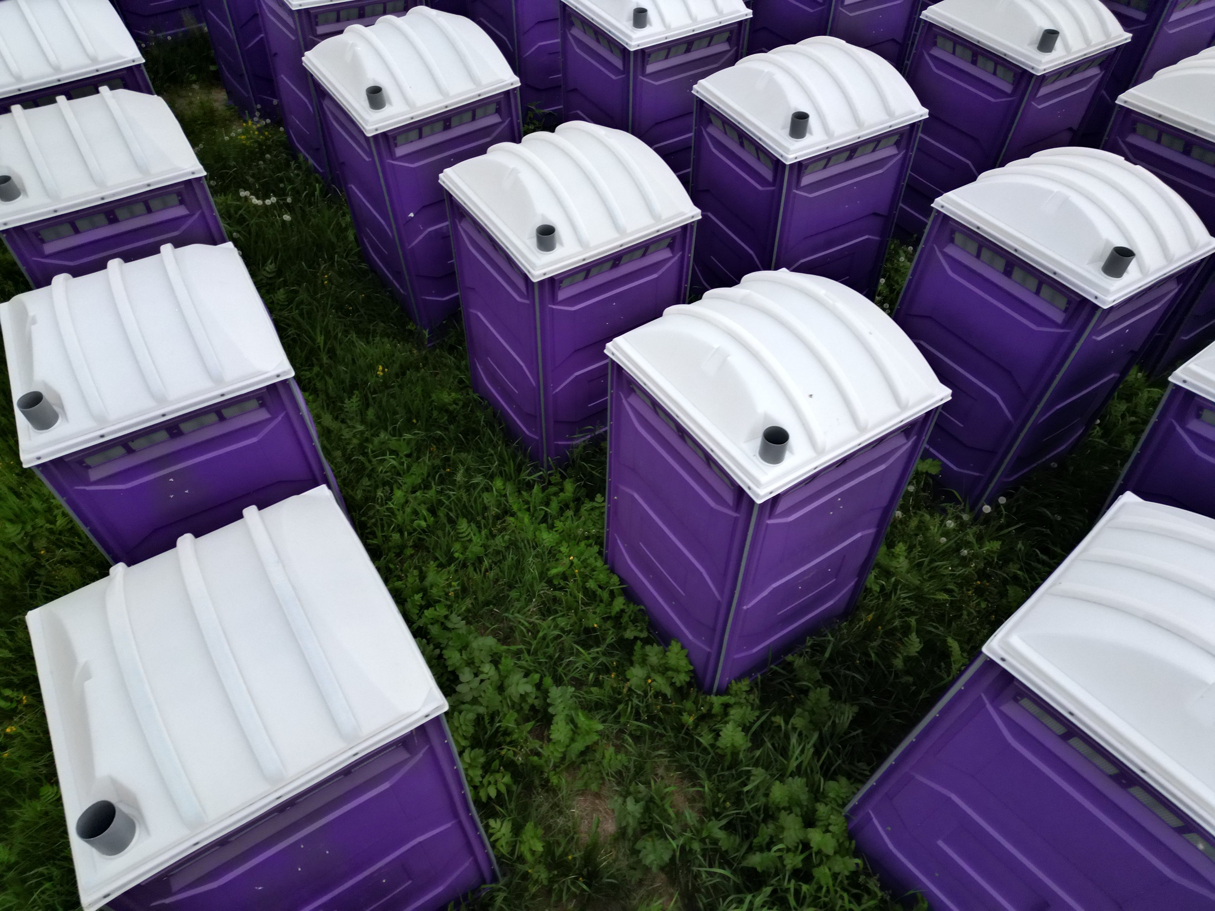 Purple Porta Potties Rental